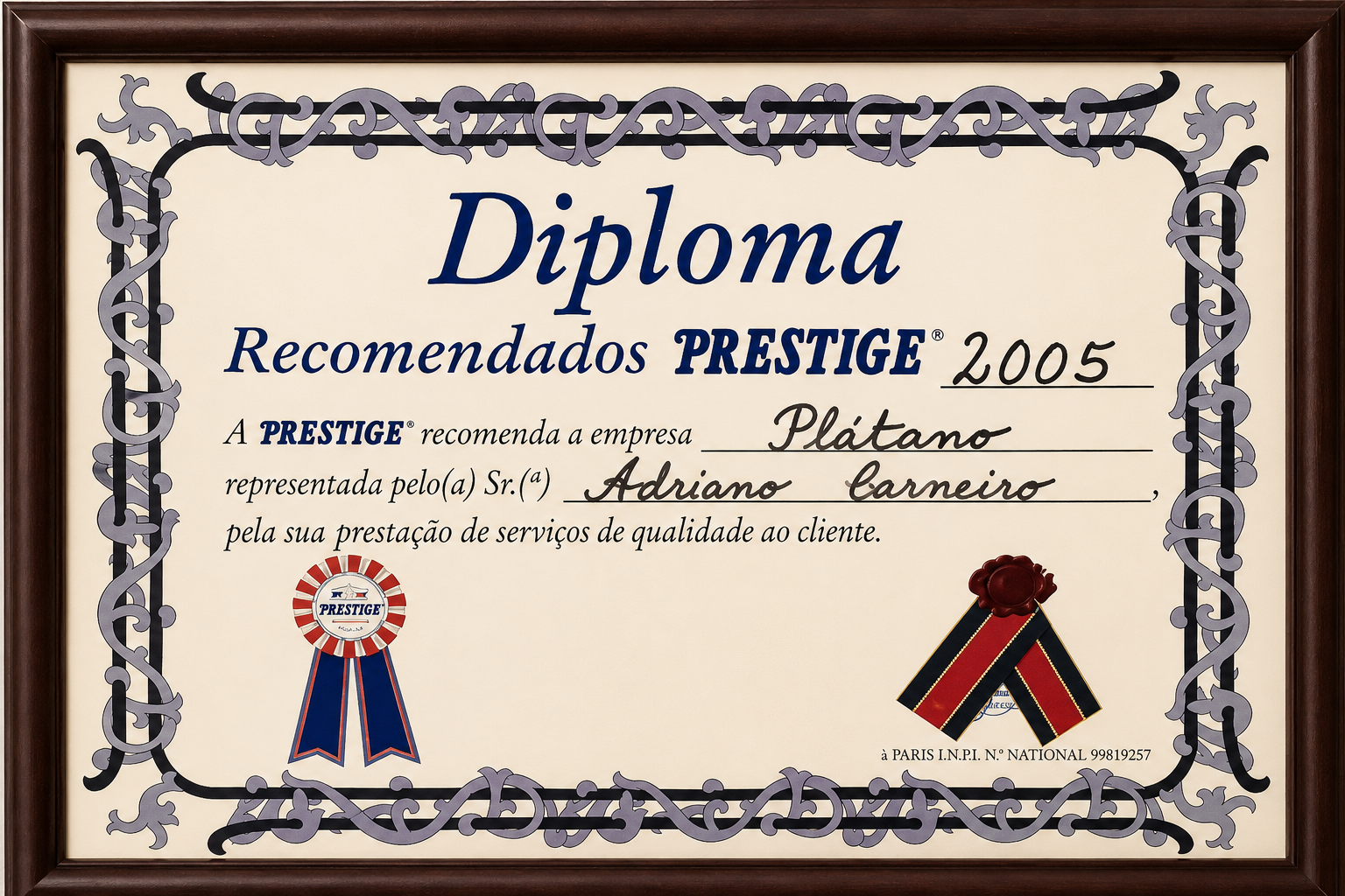 Diploma Recomendados Prestige 2005
